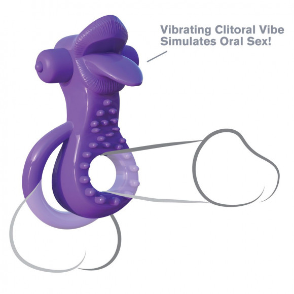 Эрекционное кольцо на пенис и мошонку Lovely Licks Couples Ring Эрекционное кольцо на пенис и мошонку Lovely Licks Couples Ring