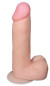 Телесный реалистичный фаллоимитатор на присоске - 16 см.