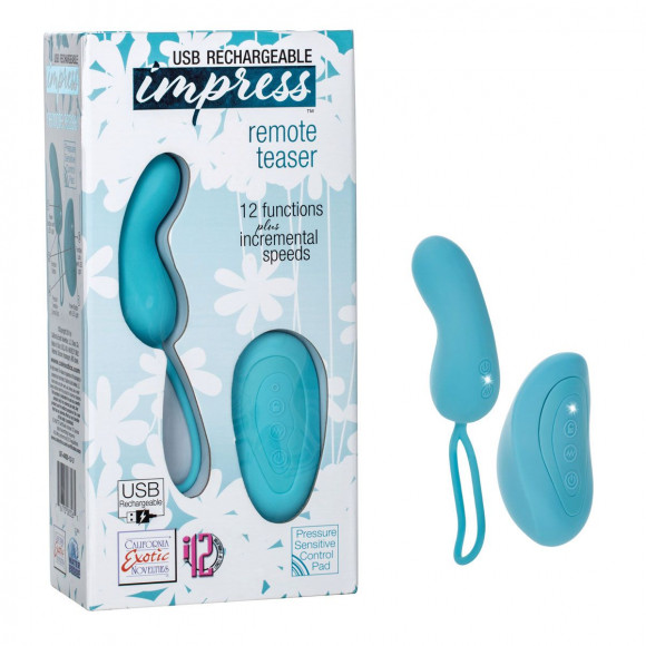 Бирюзовое виброяйцо Remote Teaser с пультом ДУ Бирюзовое виброяйцо Remote Teaser с пультом ДУ