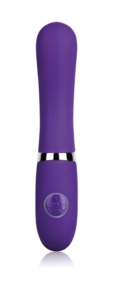 Фиолетовый силиконовый вибромассажёр Daphne - 12,7 см.