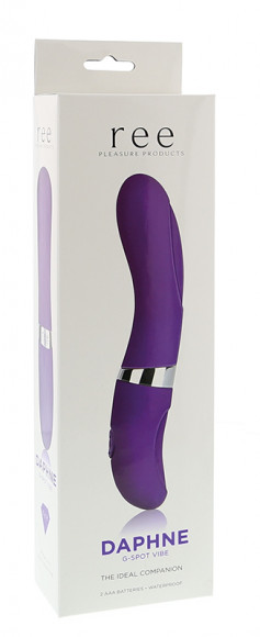 Фиолетовый силиконовый вибромассажёр Daphne - 12,7 см.