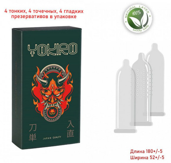 Презервативы YOKIRO Mix - 12 шт. Презервативы YOKIRO Mix - 12 шт.