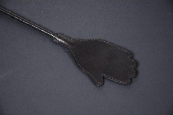 Чёрный стек с ладонью Стоять-бояться - 80 см. Чёрный стек с ладонью Стоять-бояться - 80 см.