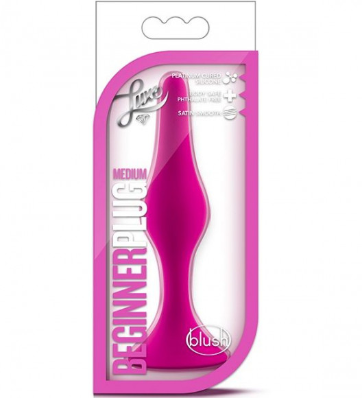 Розовая анальная пробка Beginner Plug Medium - 10,8 см. Розовая анальная пробка Beginner Plug Medium - 10,8 см.