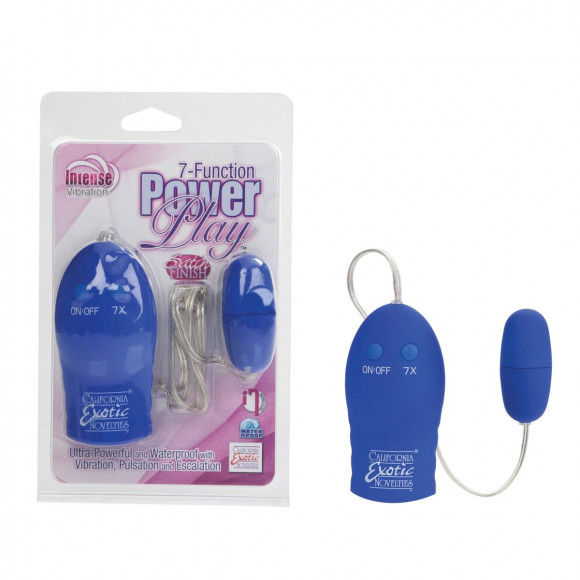 Синее многофункциональное виброяичко Power Play Синее многофункциональное виброяичко Power Play