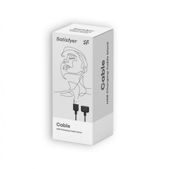 Черный магнитный кабель для зарядки Satisfyer USB Charging Cable Черный магнитный кабель для зарядки Satisfyer USB Charging Cable