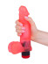 Розовый гелевый вибромассажёр в виде фаллоса - 19 см. Розовый гелевый вибромассажёр в виде фаллоса - 19 см.