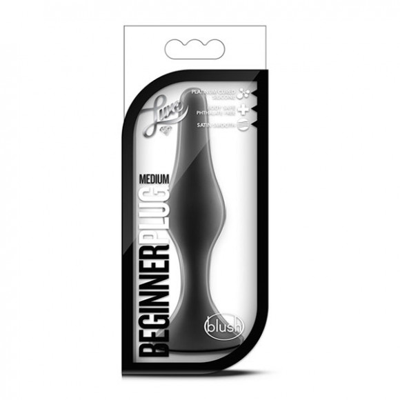 Черная анальная пробка Beginner Plug Medium - 10,8 см. Черная анальная пробка Beginner Plug Medium - 10,8 см.