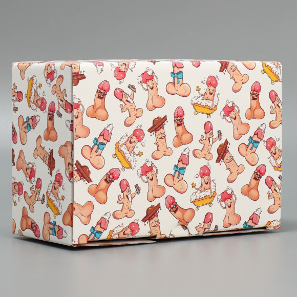 Сборная подарочная коробка «Веселые джентельмены» - 22 х 15 х 10 см. Сборная подарочная коробка «Веселые джентельмены» - 22 х 15 х 10 см.