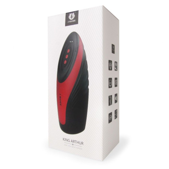 Черно-красный вибромастурбатор King Arthur