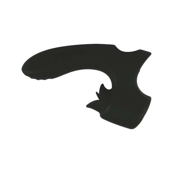 Черный вибромассажёр с клиторальной стимуляцией - 13,2 см. Черный вибромассажёр с клиторальной стимуляцией - 13,2 см.