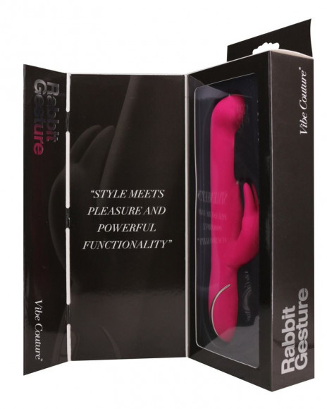 Розовый вибратор со стимулятором клитора - 22 см. Розовый вибратор со стимулятором клитора - 22 см.