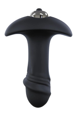 Черный анальный вибромассажер STAR ARROW - 11 см.