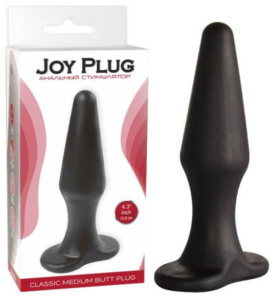 Черная коническая анальная пробка Comfort - 10,6 см. Черная коническая анальная пробка Comfort - 10,6 см.