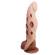 Телесная удлиняющая насадка с рельефом и вибрацией Brad - 21,3 см.