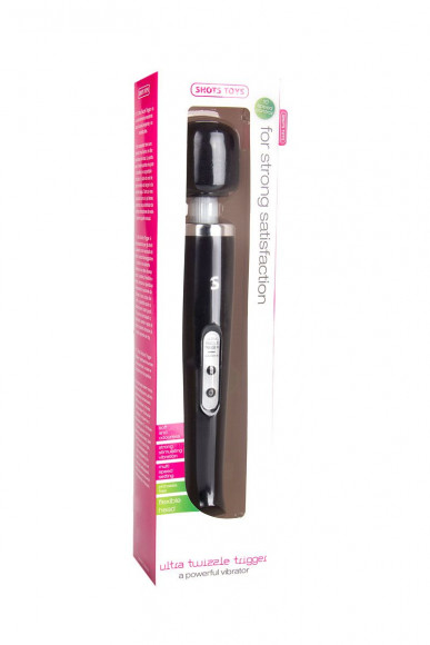 Черный вибромассажер, работающий от USB, Ultra Twizzle Trigger USB Plug - 31,5 см.