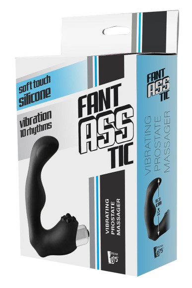 Черный вибромассажер простаты FantASStic Vibrating Prostate Massager - 11,3 см. Черный вибромассажер простаты FantASStic Vibrating Prostate Massager - 11,3 см.