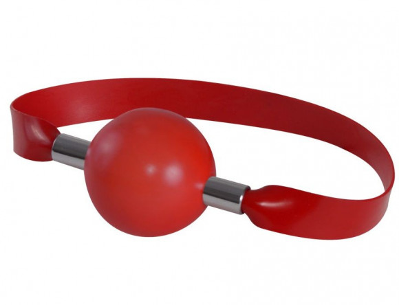 Красный резиновый кляп-шар Красный резиновый кляп-шар