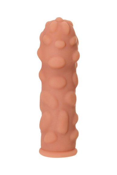 Телесная насадка на фаллос с крупными бугорками Extreme Sleeve 011 S-size - 12,7 см.