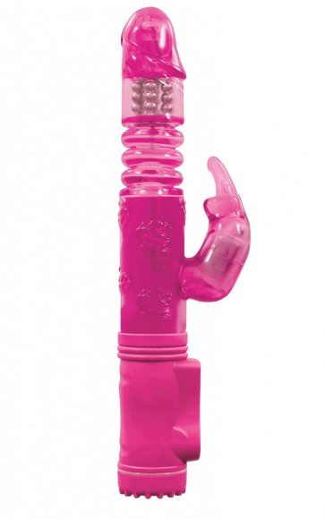 Вибромассажер с клиторальной стимуляцией BunnyTron Petite Thruster Vibe - 25 см. Вибромассажер с клиторальной стимуляцией BunnyTron Petite Thruster Vibe - 25 см.