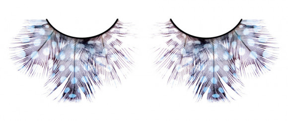 Светлые сине-фиолетовые ресницы-перья Светлые сине-фиолетовые ресницы-перья