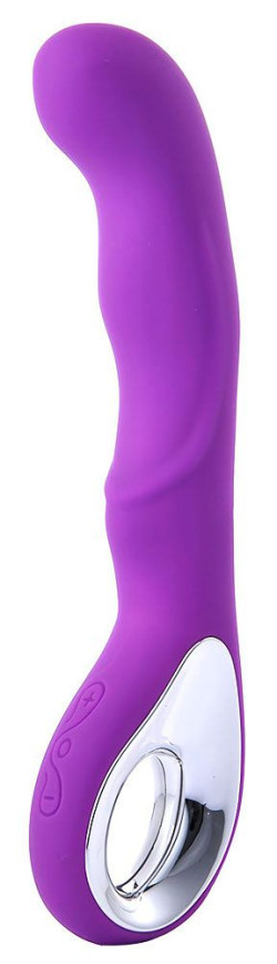Фиолетовый вибратор для массажа точки G - 20 см. Фиолетовый вибратор для массажа точки G - 20 см.
