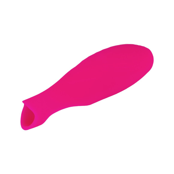 Розовая силиконовая насадка на палец с вибрацией Розовая силиконовая насадка на палец с вибрацией