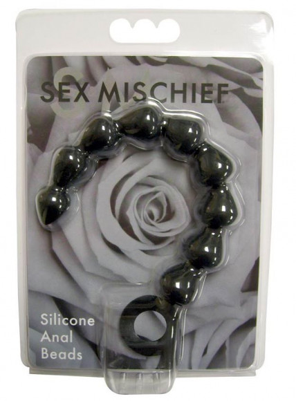 Чёрная анальная цепочка Black Silicone Anal Beads - 20 см. Чёрная анальная цепочка Black Silicone Anal Beads - 20 см.