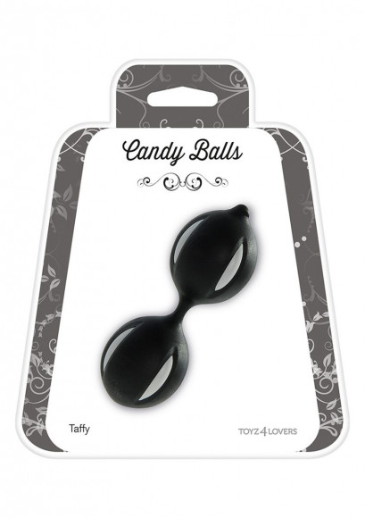 Чёрные вагинальные шарики CANDY BALLS TAFFY BLACK Чёрные вагинальные шарики CANDY BALLS TAFFY BLACK
