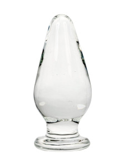 Прозрачный анальный плаг из стекла - 10,7 см. Прозрачный анальный плаг из стекла - 10,7 см.