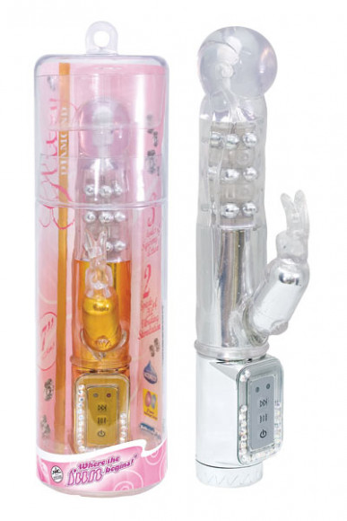 Прозрачный гелевый вибратор с шариками внутри - 17,8 см. Прозрачный гелевый вибратор с шариками внутри - 17,8 см.