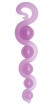 Фиолетовая анальная цепочка из 5 шариков различного диаметра - 25,5 см. Фиолетовая анальная цепочка из 5 шариков различного диаметра - 25,5 см.