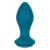 Бирюзовая анальная вибропробка с кристаллом Power Gem Vibrating Crystal Probe - 10,75 см.