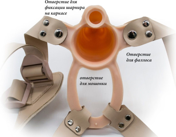 Телесный фаллопротез MEN STYLE с анальным стимулятором - 17,5 см. Телесный фаллопротез MEN STYLE с анальным стимулятором - 17,5 см.