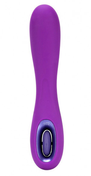 Фиолетовый перезаряжаемый вибромассажер Tundra Rose 6x - 17,8 см.