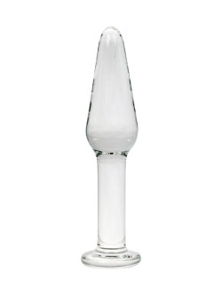 Прозрачный удлиненный анальный плаг из стекла - 12 см. Прозрачный удлиненный анальный плаг из стекла - 12 см.