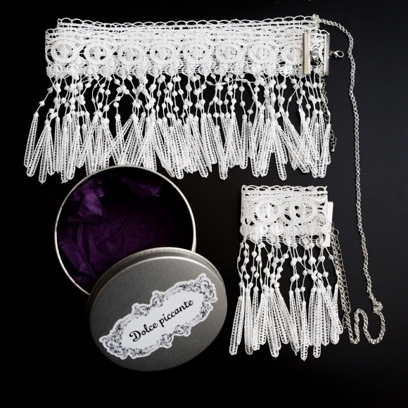 Кружевное белое колье на тело Сarnevale Кружевное белое колье на тело Сarnevale