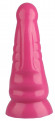 Розовая анальная втулка с круглой головкой - 20 см.