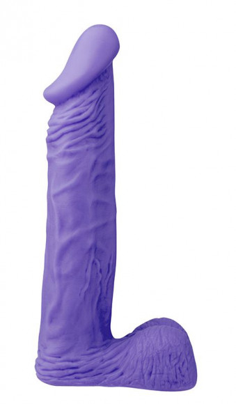 Фиолетовый фаллоимитатор большого размера XSKIN 9 PVC DONG - 23 см. Фиолетовый фаллоимитатор большого размера XSKIN 9 PVC DONG - 23 см.