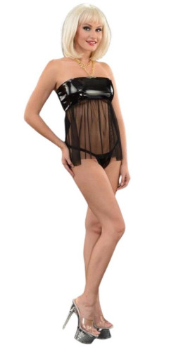 Оригинальная сорочка с wet-look лифом Оригинальная сорочка с wet-look лифом