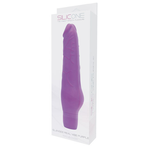 Фиолетовый вибратор-реалистик GLANSEE REAL VIBE SILICONE - 19,5 см. Фиолетовый вибратор-реалистик GLANSEE REAL VIBE SILICONE - 19,5 см.