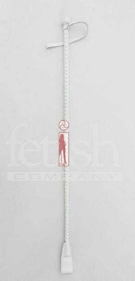 Стек спанкерный с наконечником-хлопушкой белого цвета - 75 см.