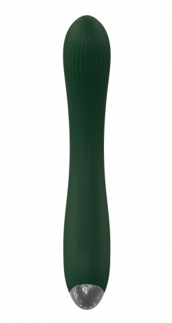 Зеленый гибкий силиконовый вибратор - 20,5 см. Зеленый гибкий силиконовый вибратор - 20,5 см.