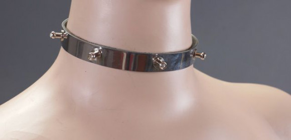 Металлический ошейник со стразами Металлический ошейник со стразами