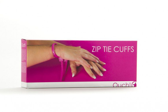 Розовые пластиковые наручники Zip Tie Cuffs Розовые пластиковые наручники Zip Tie Cuffs