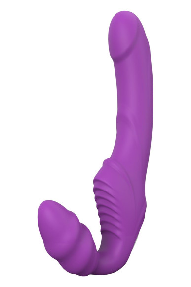 Фиолетовый безремневой вибрострапон DOUBLE DIPPER
