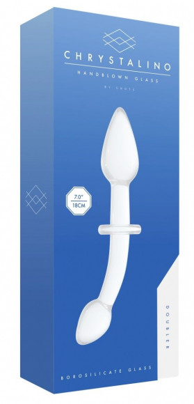 Белый двусторонний анальный стимулятор Doubler - 18 см. Белый двусторонний анальный стимулятор Doubler - 18 см.