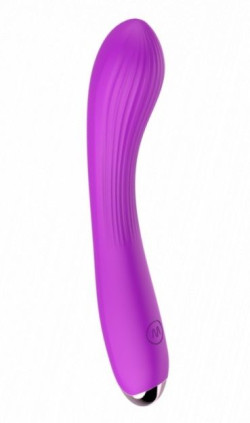 Лиловый гибкий силиконовый вибратор - 20,5 см. Лиловый гибкий силиконовый вибратор - 20,5 см.