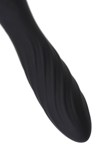 Черно-красный двусторонний вибромассажер Black&Red - 21 см.