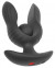 Черная расширяющаяся анальная пробка с вибрацией RC Inflatable Expander Plug with Vibration